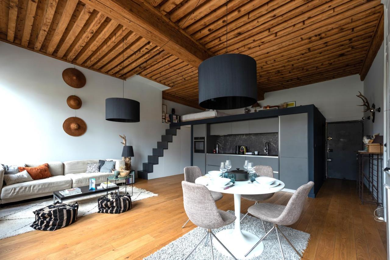 Le Loft Ethnic - Avec Jolie Vue Sur La Saone Apartment Лион Екстериор снимка